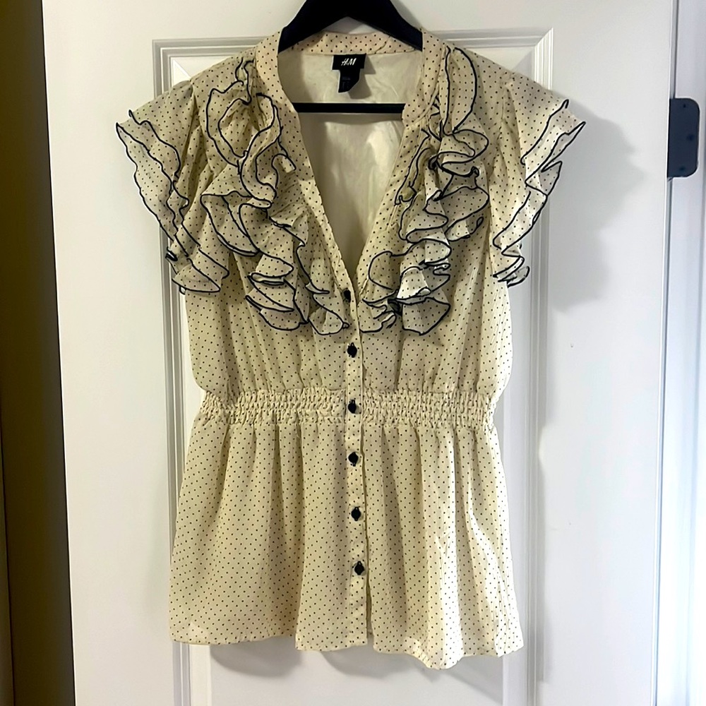 Dressy top cute for work or a night out!